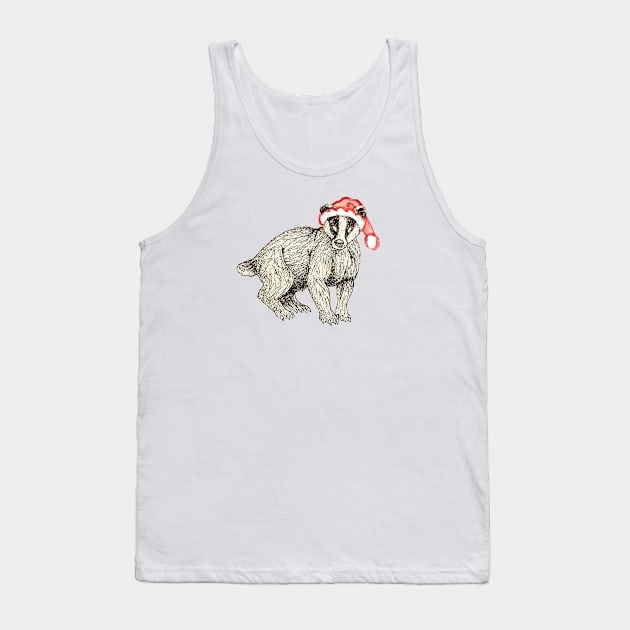 Christmas Badger Tank Top by CloudWalkerDesigns